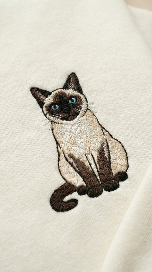 Personalized Minimalist Pet Embroidery - Turn your photo into an embroidery design